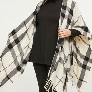 Plaid Wrap Poncho